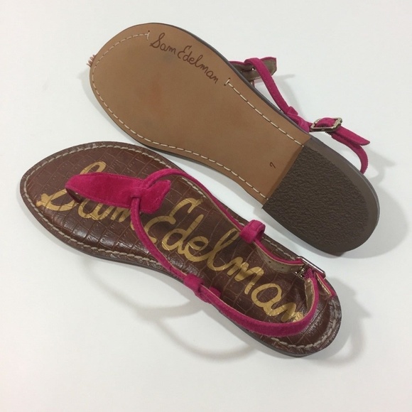 NEW Sam Edelman GIGI Thong Sandals Berry Pink SZ 6 - Picture 5 of 5